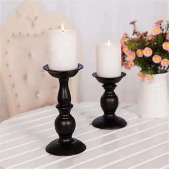 

European Iron Art Retro Candlestick Valentine's Day Romantic Candlelight Dinner Restaurant Furnishing Home Decoration Crafts