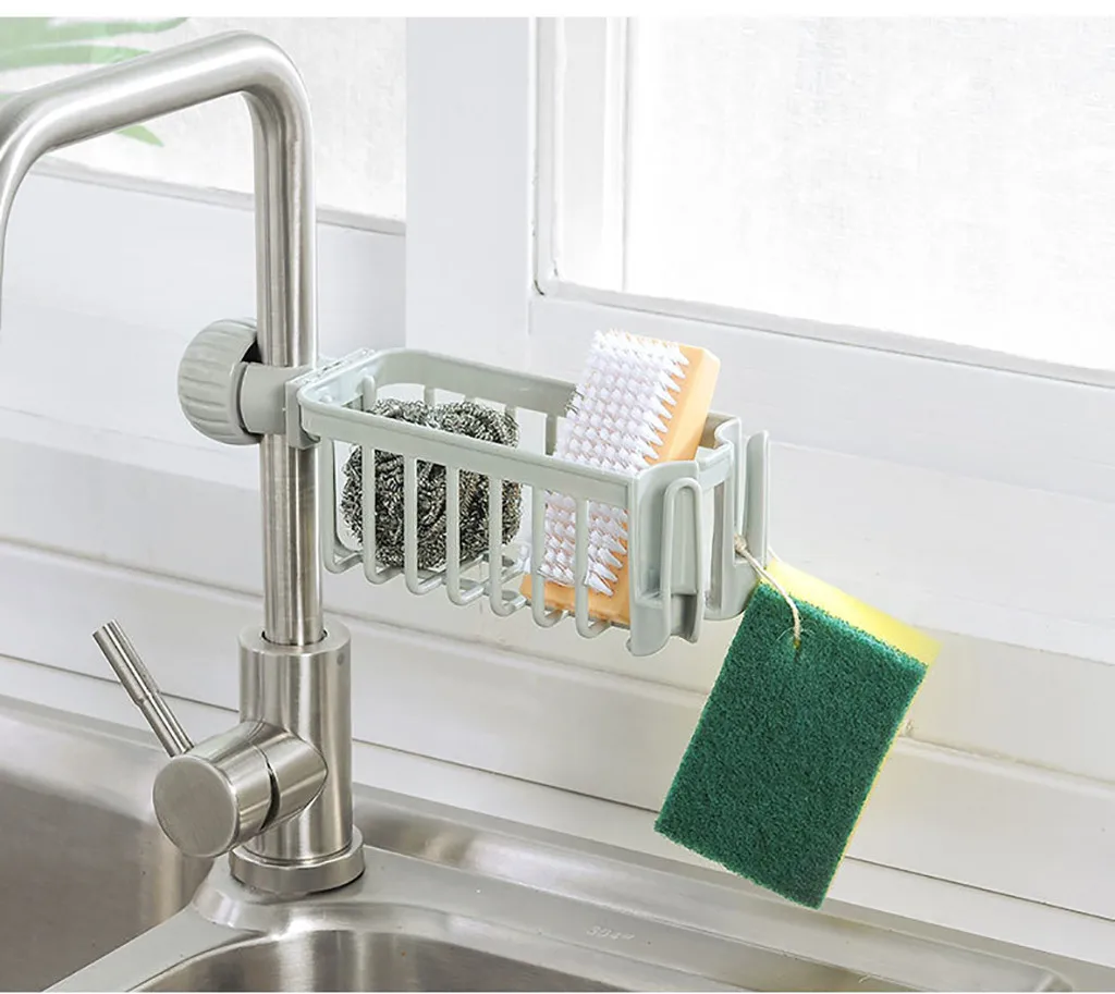 Sink Faucet Sponge Soap Cloth Drain Rack Storage-Organizer Holder Shelf Bathroom Sink Faucet Sponge Soap Cloth Drain Rack Storage-Organizer Holder Shelf Bathroom