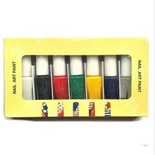 Ногтей л масло 7 шт. набор цветной рисунок или узор Цветной Лаки для ногтей детонации необходимо 7 цветов печатная форма костюм