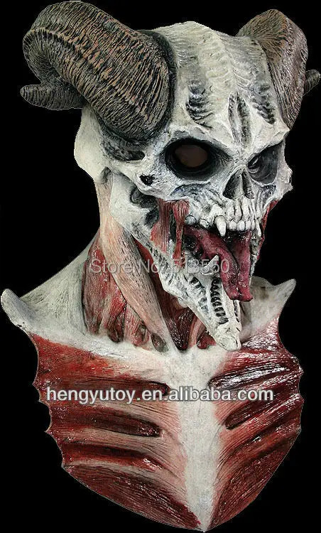 Горячая Распродажа роскошных костюмов на Хэллоуин, страшные маски, латексная маска монстра