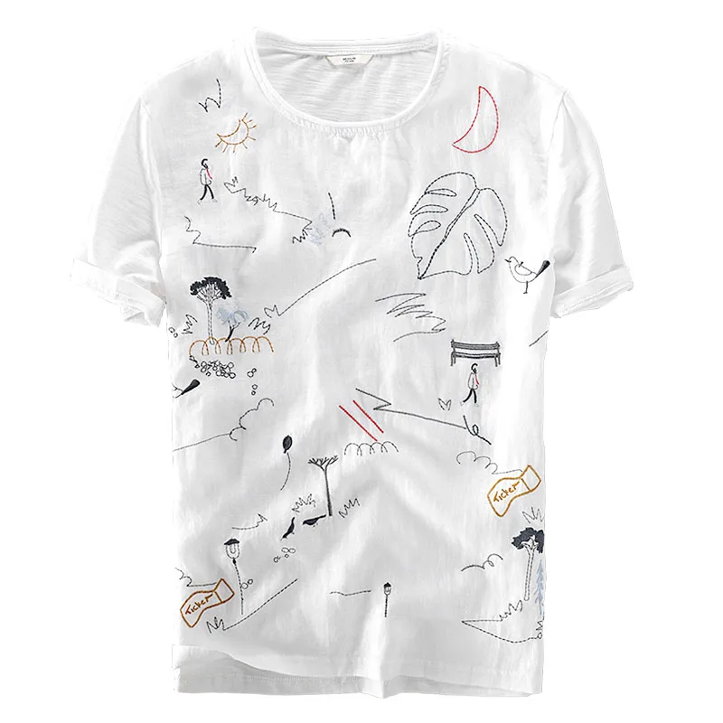 

2019 Summer new Italy style brand t shirt men white fashion t-shirt mens casual o-neck t shirts for men tops tshirt male chemise