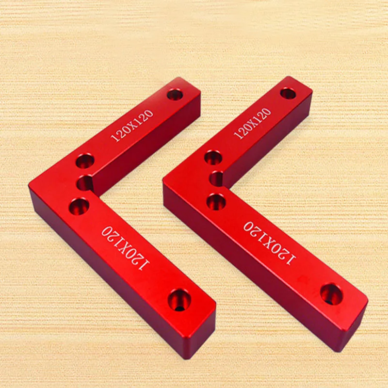 

TALI Aluminium Alloy 90 Degree Positioning Square 12x12cm Right Angle Clamp for Picture Frame Boxe Cabinet Drawer