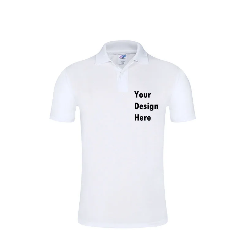 Новая мужская рубашка поло размера плюс с индивидуальным принтом «сделай сам», индивидуальная Мужская рубашка поло с вашим логотипом, футболка с коротким рукавом, майки, рубашки поло, M-3XL - Цвет: 1