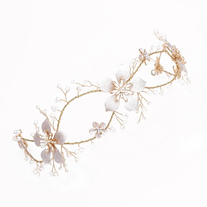 Woodqiqi diadema de oro complementos de boda para la cabeza accessori sposa tiare mariage