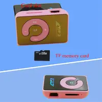 tf כרטיס 6 צבעים נגן MP3 מיני מלחציים תמיכה כרטיס 8GB TF עם מותג חדש איכות גבוהה נייד אוזניות וכבל USB (5)