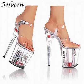 

Sorbern Clear Plastic Heels Sandals Summer Sweet Party Decorations Shoes Platform 10 Women Sandals Designer Brand Custom Color