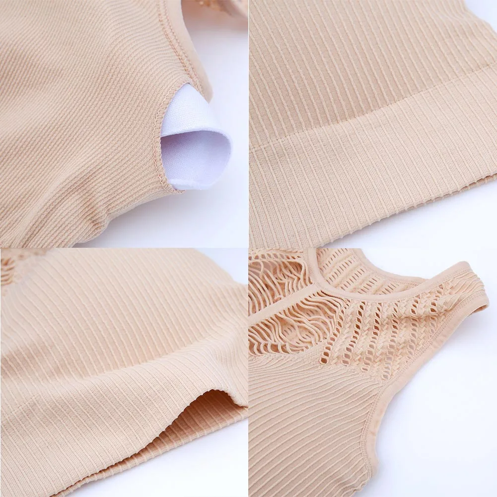 1 Pcs Women Lift Up Bra Hollow Vest Bralet Top Wireless Breathable for Sport Running FDC99
