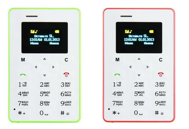 Мобильный телефон с русской клавиатурой AEKU M5, карта 4,5 мм, Ультратонкий карманный мини-телефон, четырехдиапазонный мобильный телефон с низким уровнем излучения AEKU M5