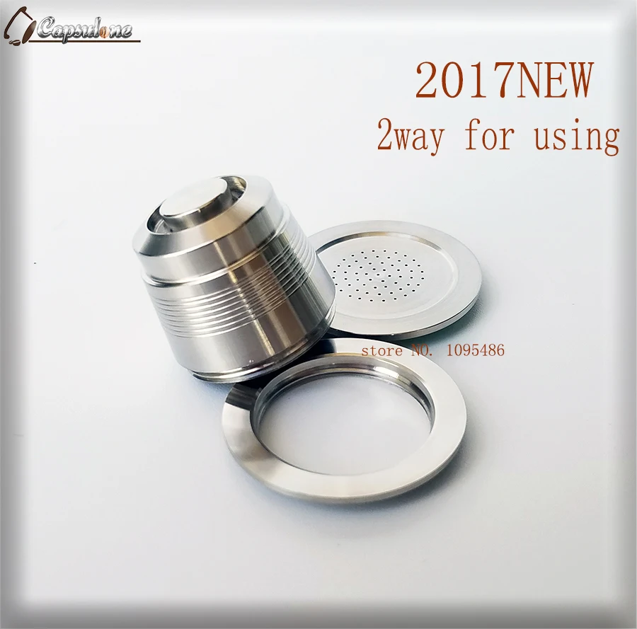 

new arrive/2 way use/free shipping Capsulone Stainless Steel Metal capsule compatible for Nespresso coffee Machine