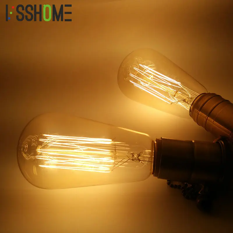 

[VSSHOME] Edison Incandescent Bulbs 40W Vintage Retro Bulb AC110V/220V E27 Base Indoor Lighting ST64