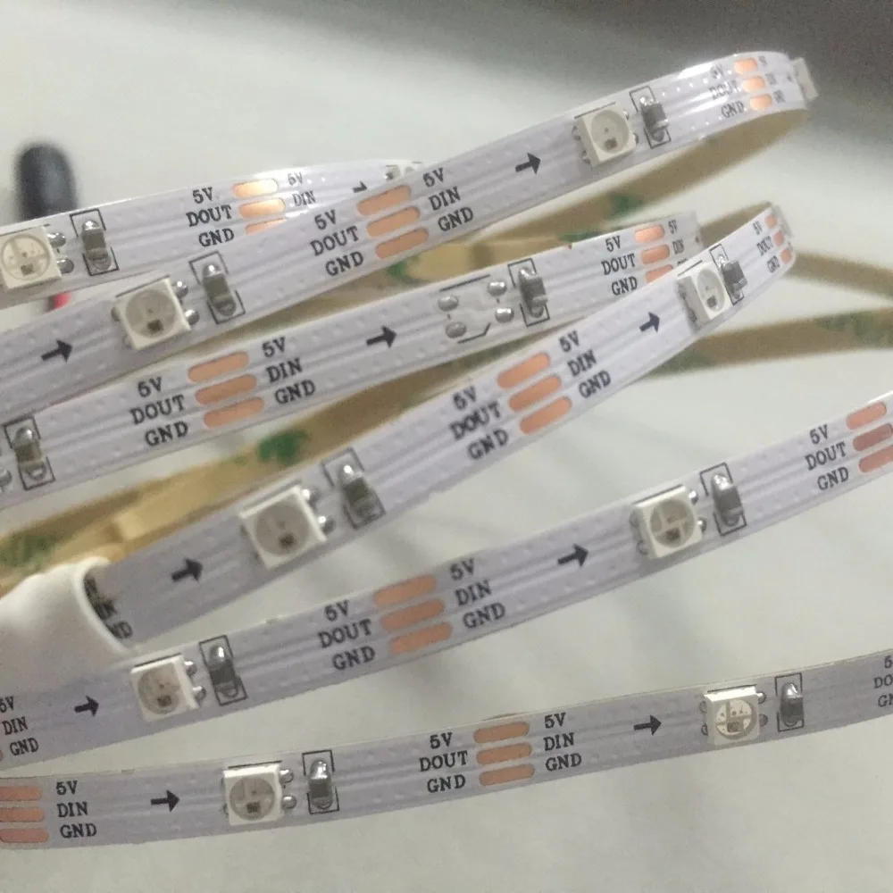 Адресуемые 5 м 30 светодиодов/м DC5V SK6812MINI 3535 светодиодные пиксельные полосы
