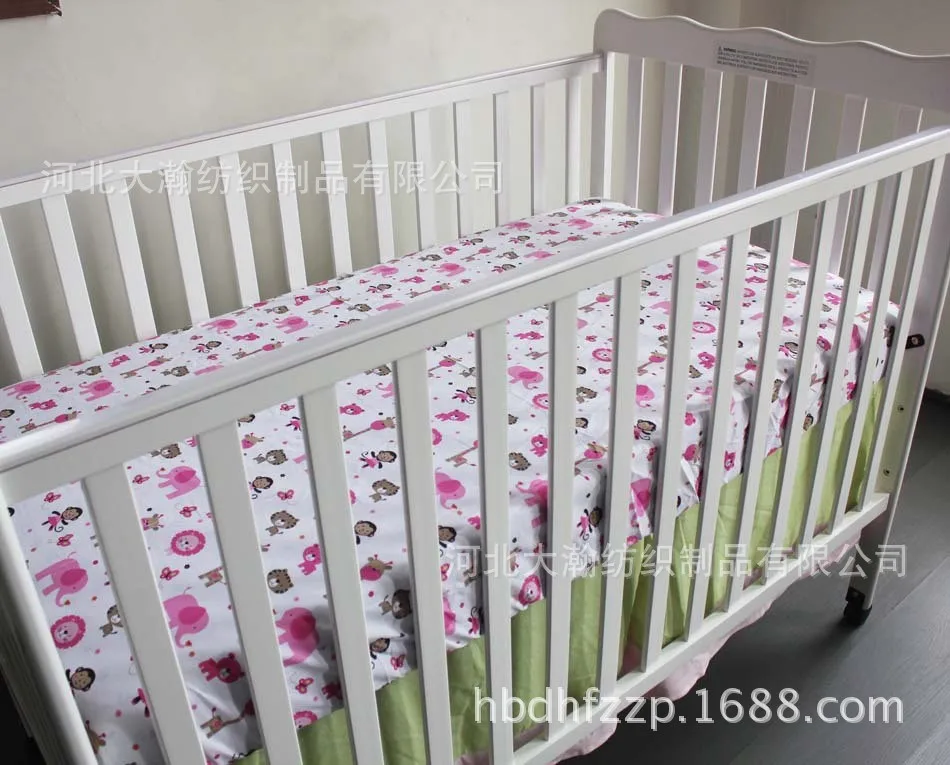 Продвижение! 4 шт. вышитые детская кроватка постельных принадлежностей шпаргалки новорожденный для девочки мальчик мультфильм, Включают (