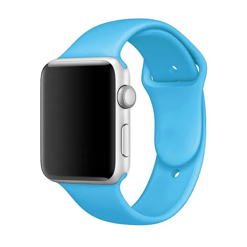 Спортивный ремешок для часов мягкий силиконовый Apple Watch 1 2 3 4 38 40 42 44 мм|Ремешки