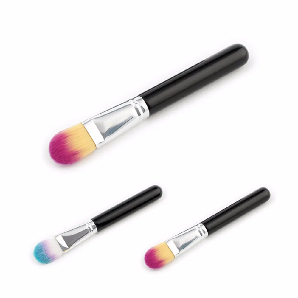 Single DIY Mask Brush Makeup Professional Foundation Blush Powder Soft Wooden Handle Women Brushes Blue/Red | Красота и здоровье