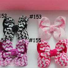 Персонаж лента 20 штук 3 ''модный бутик заколки для волос для детей ясельного возраста бантики ABC шеврон волосы бантики, аксессуары для волос