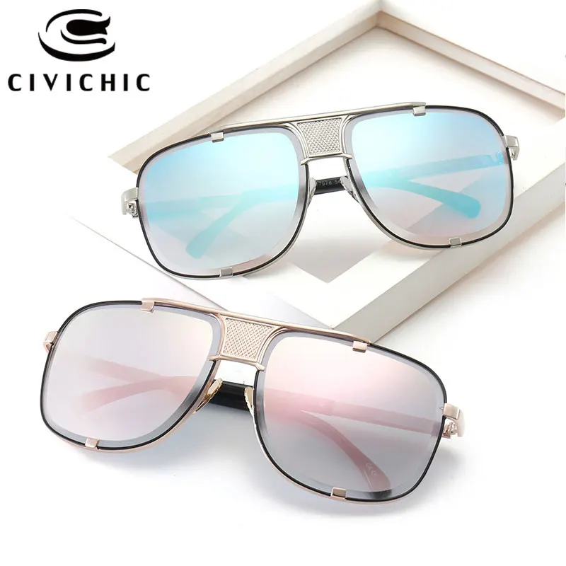 

CIVICHIC Hot Fashion Men HD Sunglasses Brand Designer Male Oculos De Sol Large Frame UV400 Eyewear Outdoor Hipster Lunettes E378