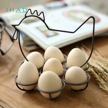 Iron art Egg basket organizer rack for home storage holder creative eggs organizer kitchen decoration Kitchenware