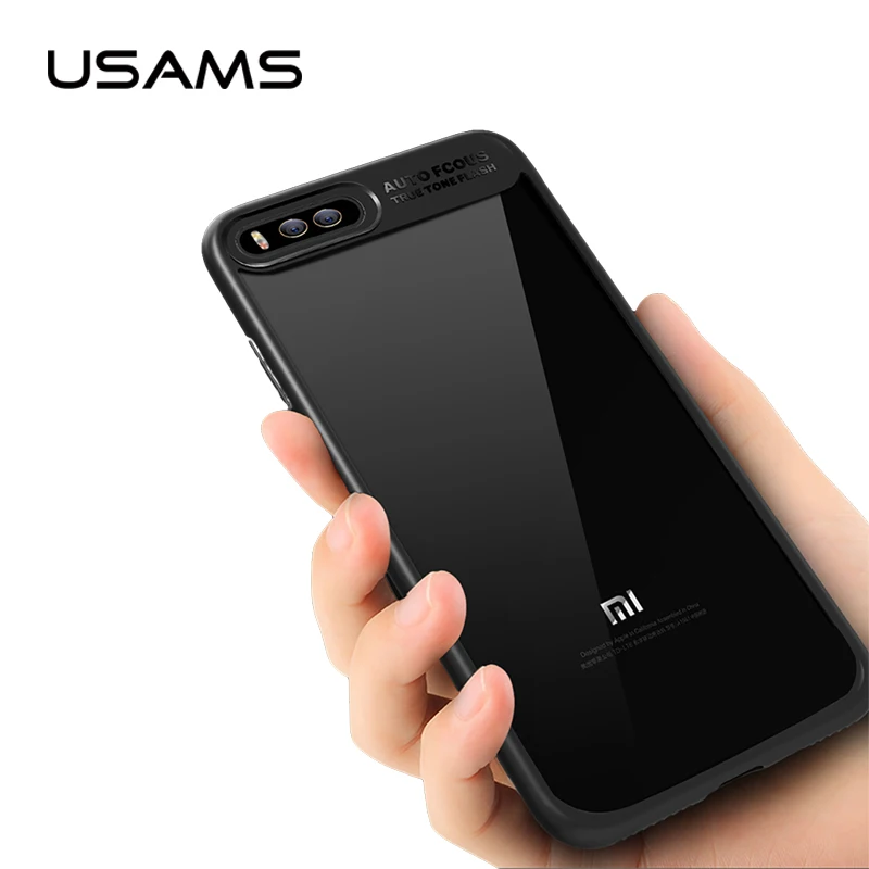 

For xiaomi 6 USAMS TPU Mi6 Case Silicone edge Case Back Cover Transparent Back Case for MI 6