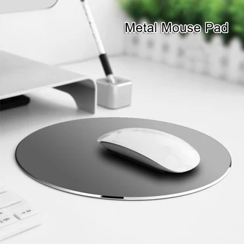 

Aluminum Alloy Round Mouse Pad Double-sided Aluminum Mat Game Mouse Pad Gift HJ55
