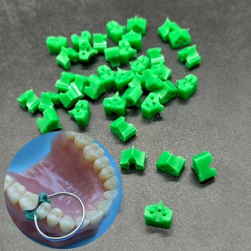 

40pcs/Pack Dental Silicone Add On Special Wedges Rubber TOR VM Delta Ring Tine No 1.861 Dental material dental lab instrument