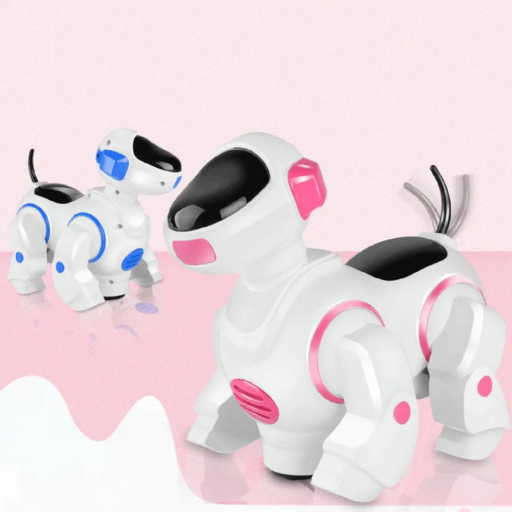 Электрическая умная модельная игрушка в виде Собаки Электронные Домашние животные ходячие танцы робот собака с музыкальным светом