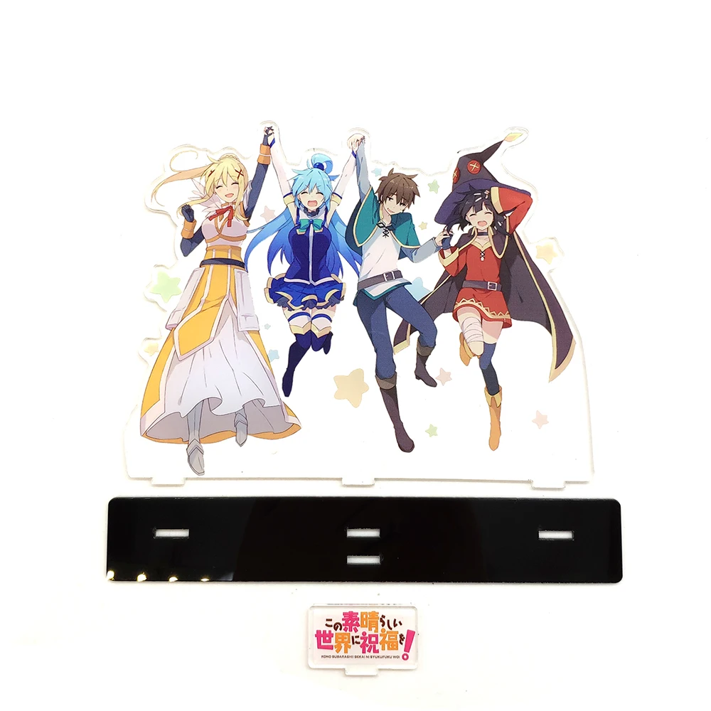 Konosubaに感謝subarashiiアクア暗闇megumin佐藤一真アクリルスタンドフィギュアモデルプレートホルダーケーキトッパーアニメ Null Aliexpress