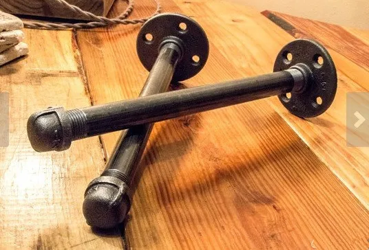 

Pipe Shelf Loft Style Home Steampunk Urban Decor Iron Straight Pipe Brackets Industrial Chic Shelf Bracket a pairs