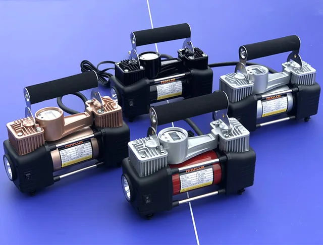 Kaufe Tragbare Luftkompressor-Reifenpumpe, doppelt, 30 Zylinder,  intelligenter elektrischer Reifen, Auto-Luftpumpe, Digitalanzeige, 150 psi