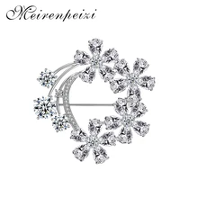 Creative flower love brooch pin rhinestone silver simulation pearl brooch for women boutique jewelry Creative flower love brooch pin rhinestone silver simulation pearl brooch for women boutique jewelry