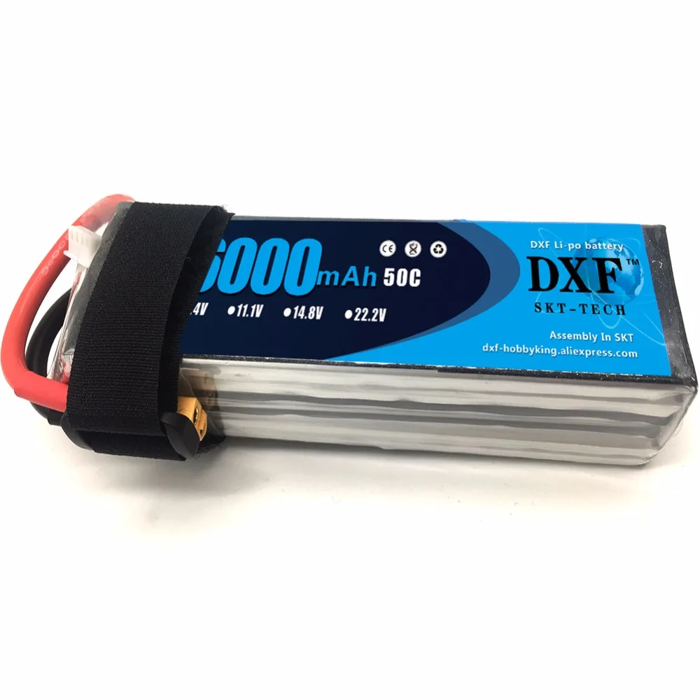 DXF Lipo батарея 4S 6000mAh 14 8 V пакет 50C для TRX X MAXX 1/7 неограниченный|Детали и аксессуары| |