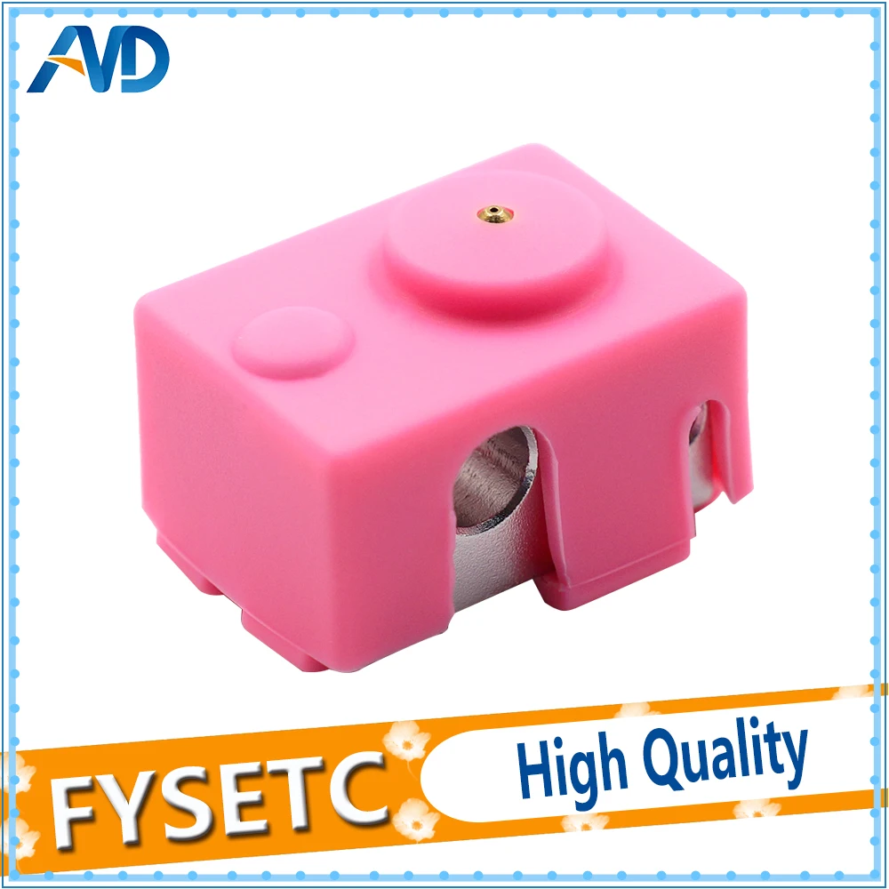 

1pc Updating PT100 Block Silicone Pink Sock Kit For DIY V6 Hotend Prusa Ultimaker 3D Printer Heated Block Fast Shipping