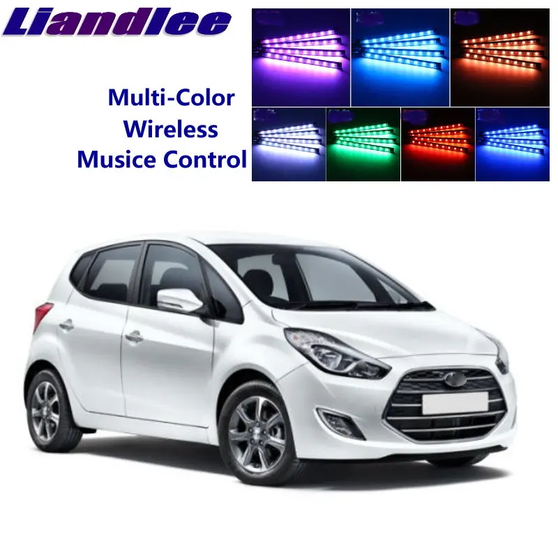 LiandLee Car Glow Interior Floor Decorative Atmosphere Seats Accent Ambient Neon light For Hyundai ix20 ix 20