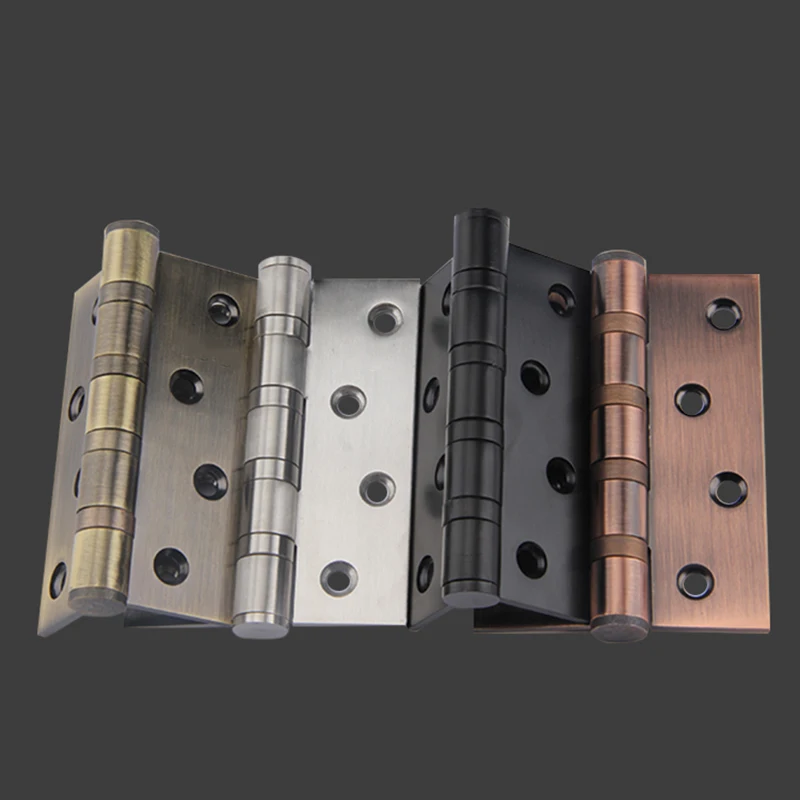 

6PCS High Quality 4"x3" Stainless Steel Thickness 3mm Ball Bearing Brushed Door Hinges+Screws 4 Colors for choose