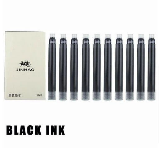 JINHAO X450 класса люкс 0,5 или 1,0 мм наконечник Металл Китайская каллиграфия перьевая ручка, канцелярские принадлежности для офиса, школьные принадлежности, бренд ручек молочного цвета - Цвет: 10 black ink