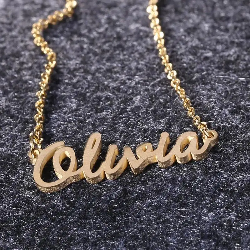 Name Necklace Alloy Pendant Chain 
