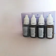 10 шт., высокое качество, пигмент для перманентного макияжа, микропигмент, чернила для татуировки, 15 мл/бутылка, косметическое руководство, 3d, губы, брови, смешанные цвета