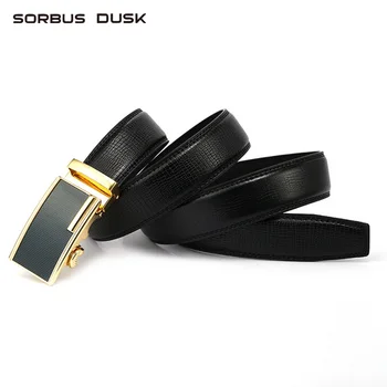 

SORBUS DUSK Men's Belt Genuine Leather Luxury Brand Male Waist Strap Designer High Quality Fashion Automatic Buckle Belts