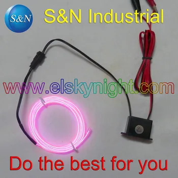 

DC12V El inverter/controller/driver waterproof +1 meter Pink Diameter 2.3MM el wire/strip free shipping