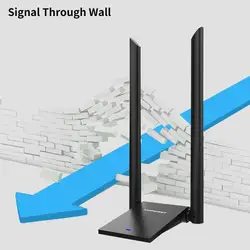 COMFAST 1300 Мбит/с 2,4 г и 5,8 Г dual band через стены usb беспроводной адаптер с 2 * 6dBi антенны wi fi usb Lan Ethernet приемник карты