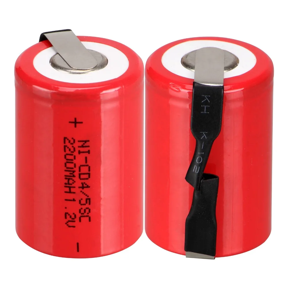 

Anmas Power 2-16pcs Red 1.2V 4/5 SC Sub C 2200mAh Ni-CD nicd Sub C Rechargeable Batteries with Tab