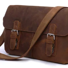 Винтажная Гарантированная сумка Crazy Horse из натуральной кожи, мужские сумки-мессенджеры, коричневые сумки на плечо из воловьей кожи, мужские сумки через плечо J6002B