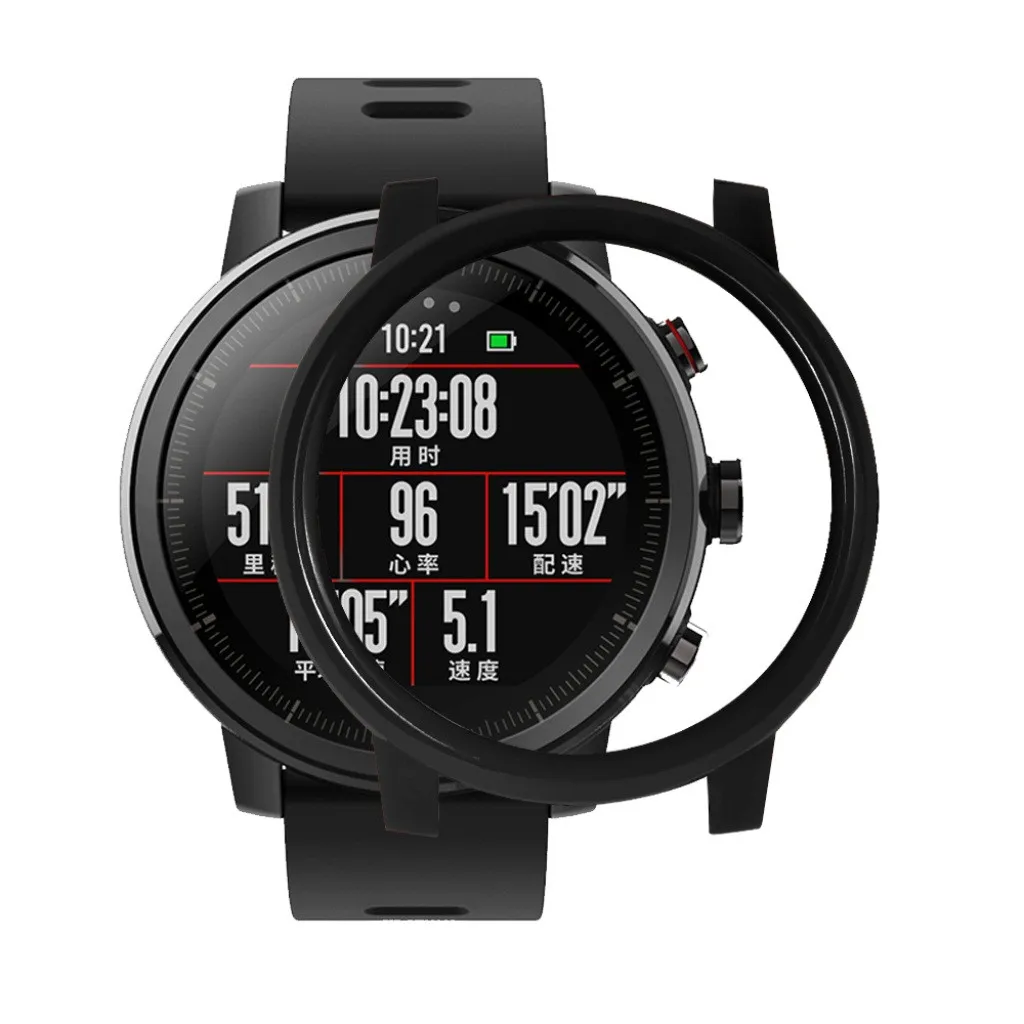 Чехол для ПК для Xiaomi/Huami/AMAZFIT 2/2S часы Stratos с защитой экрана smartwatch Носимых устройств relogios - Цвет: A