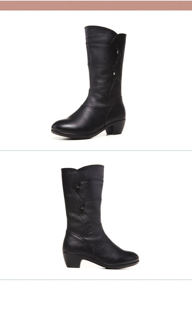 Winter Warm Ladies Zip Boots