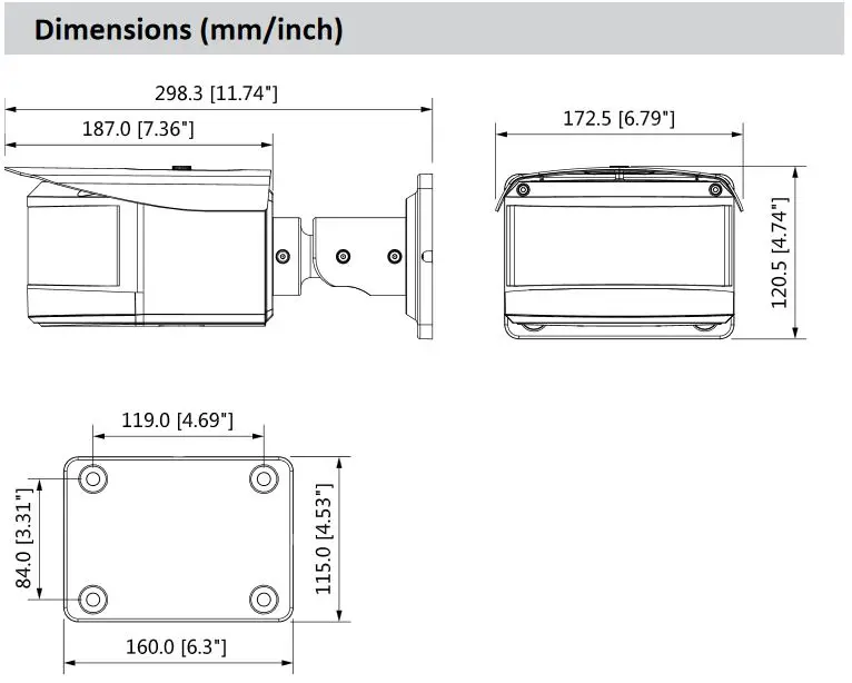 Dahua 2MP многосенсорная сетевая камера POE+ IPC-PFW8802-A180 IR 30 м H.265 cctv безопасности Пуля Starlight панорамная ip-камера