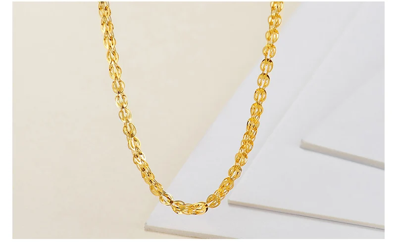 18K золотое ожерелье Pterisaur ожерелье цвет золотой ключицы ожерелье регулируемое сердечко хвост золотое ожерелье, женские модели классические
