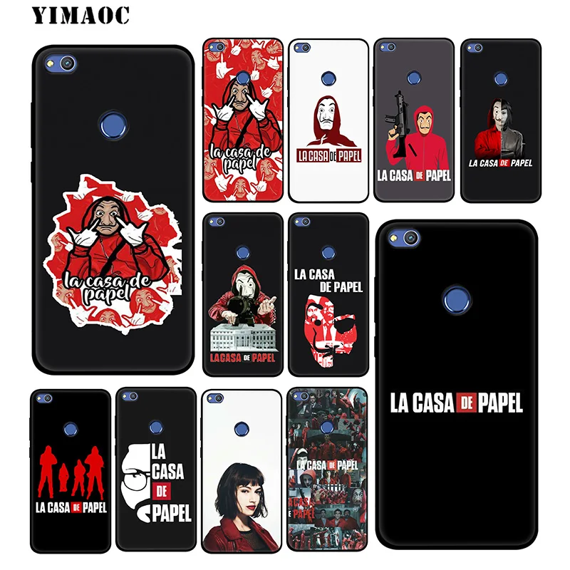 

YIMAOC La Casa De Papel Soft Case for Huawei Honor View 20 10 8X 8 8C 6A 7A 7X 7C Lite Pro Y9 Y7 Y6 Prime 2018 2017 Honor 20