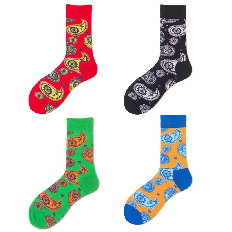 

2018 Women Stockings Cycling Explosion Models High Quality Pattern Colorful High Tube Contrast Color Tube Stocking Green Men