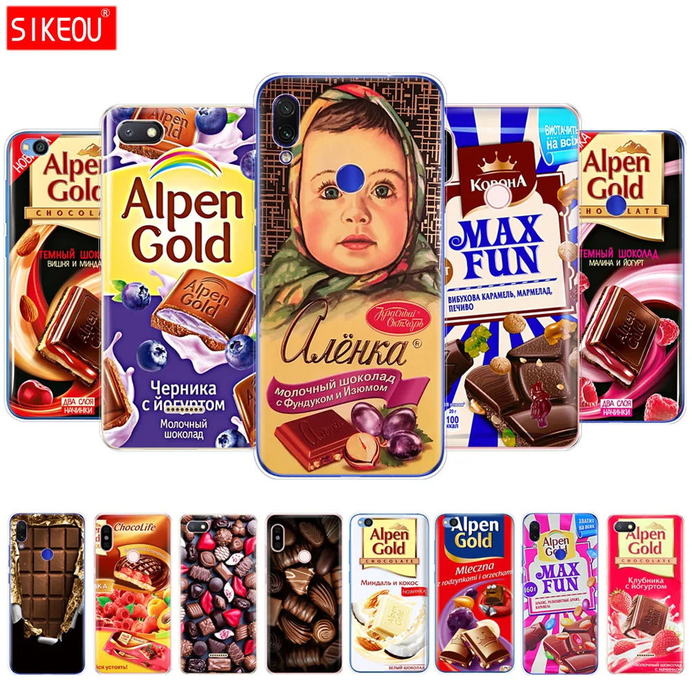 

case for redmi 6a 6 pro case cover for xiaomi redmi note 7 6 pro redmi go case for xiaomi mi 9 SE alenka bar chocolate