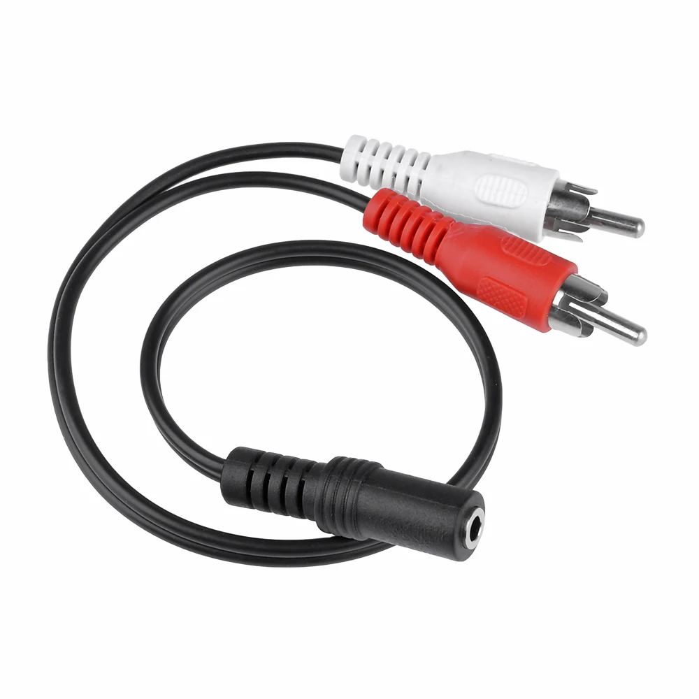 3 5 мм разъем для 2 Phono RCA аудио кабель свинцовый штекер Y сплиттер