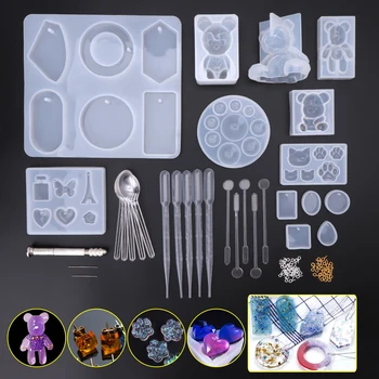

1Set Animal Silicone Mold DIY Handmade Crafts Making Set Bear Rabbit Cat Claw Mould Necklace Pendant Jewelry Crystal Resin Molds
